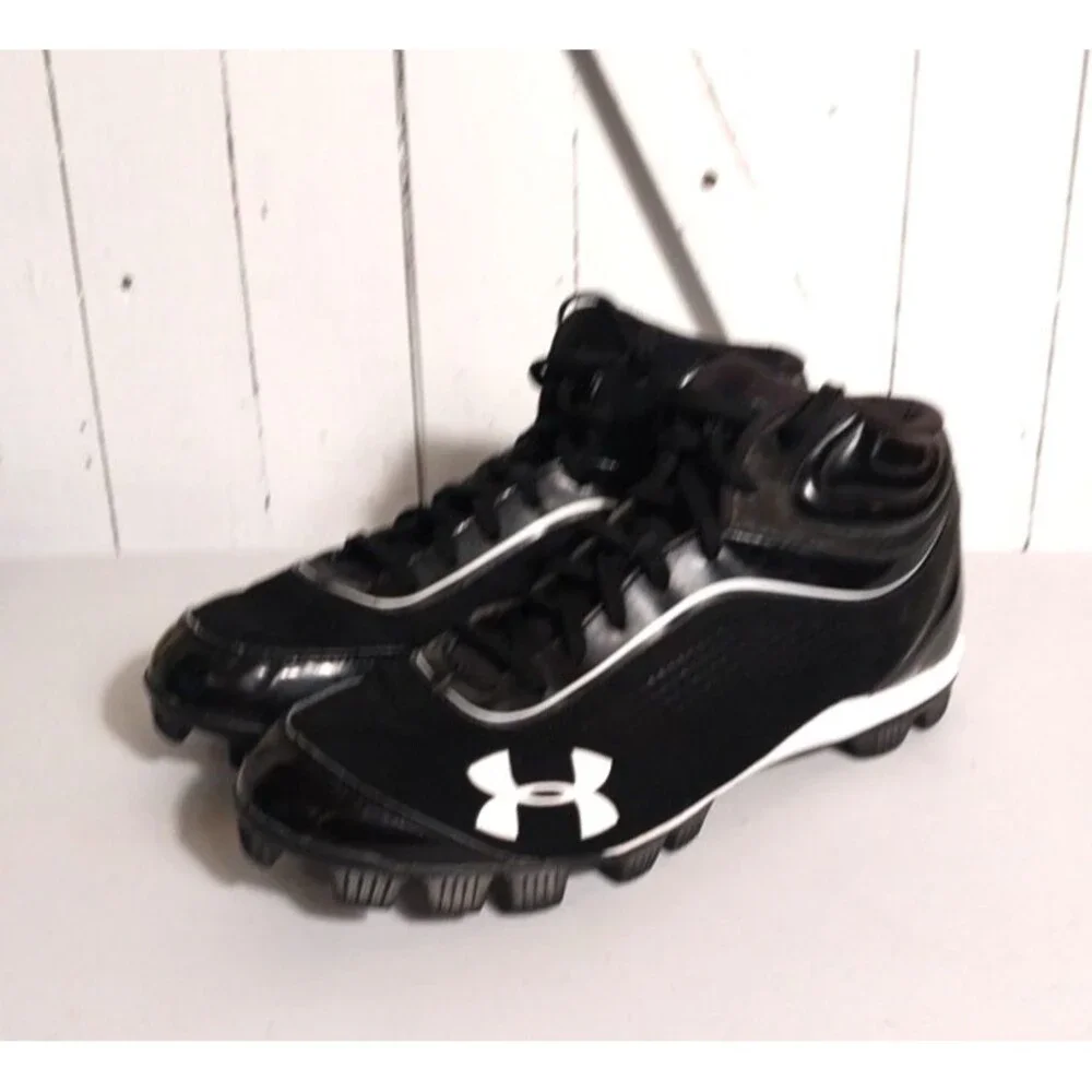 Under Armor Black Baseball Cleats, Men's Size 11.5 Med